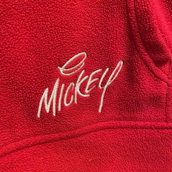 Mickey Mouse vintage 80s Red hoodie Sherpa - Picture 4 of 5